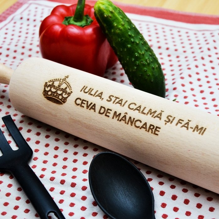 Individuell gestalteter Holz-Drehstift – Keep Calm