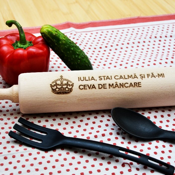 Individuell gestalteter Holz-Drehstift – Keep Calm