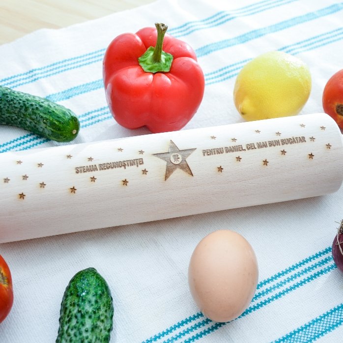 Individuell gestalteter Holzlöffel – Stern der Dankbarkeit