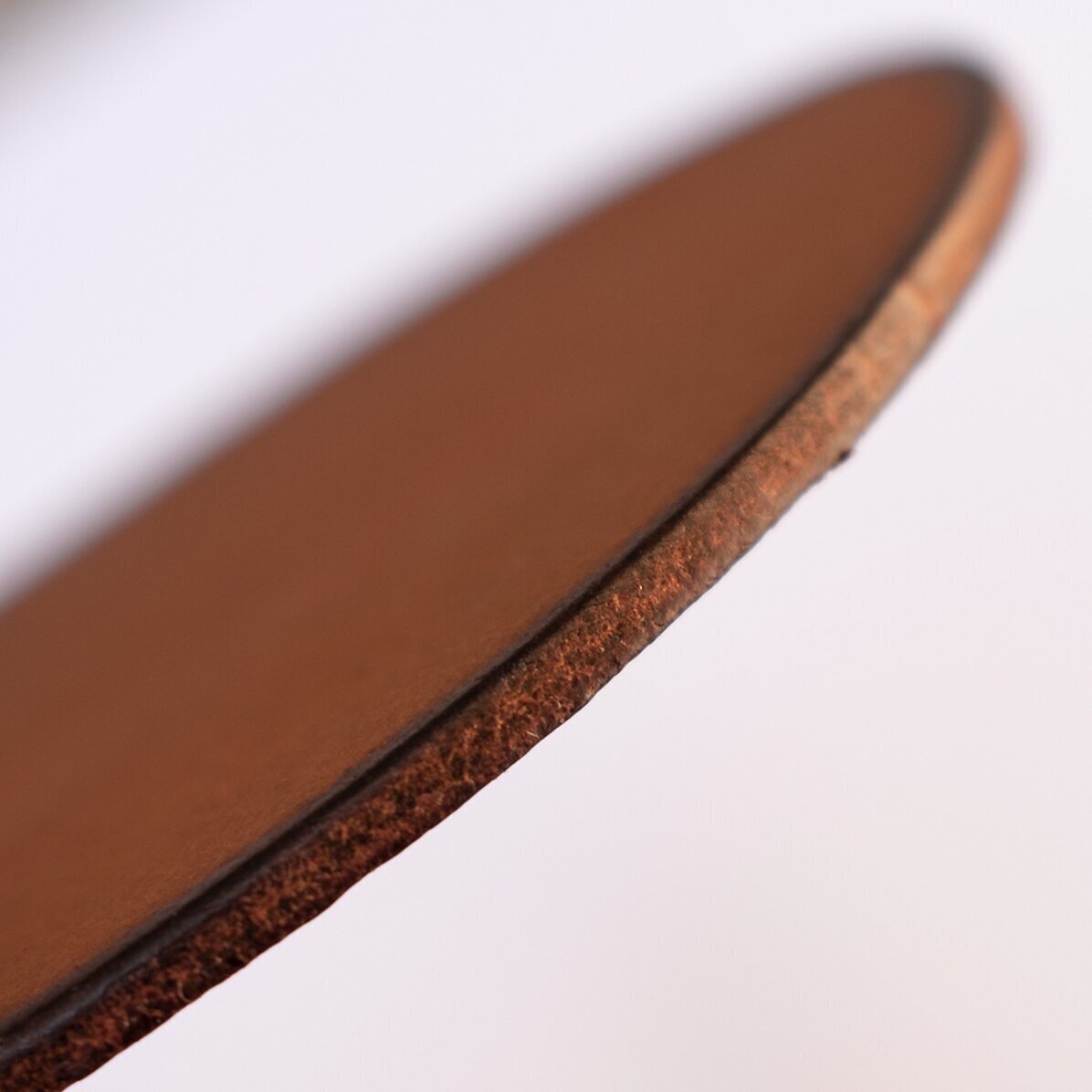 Personalised leather cup holder with text