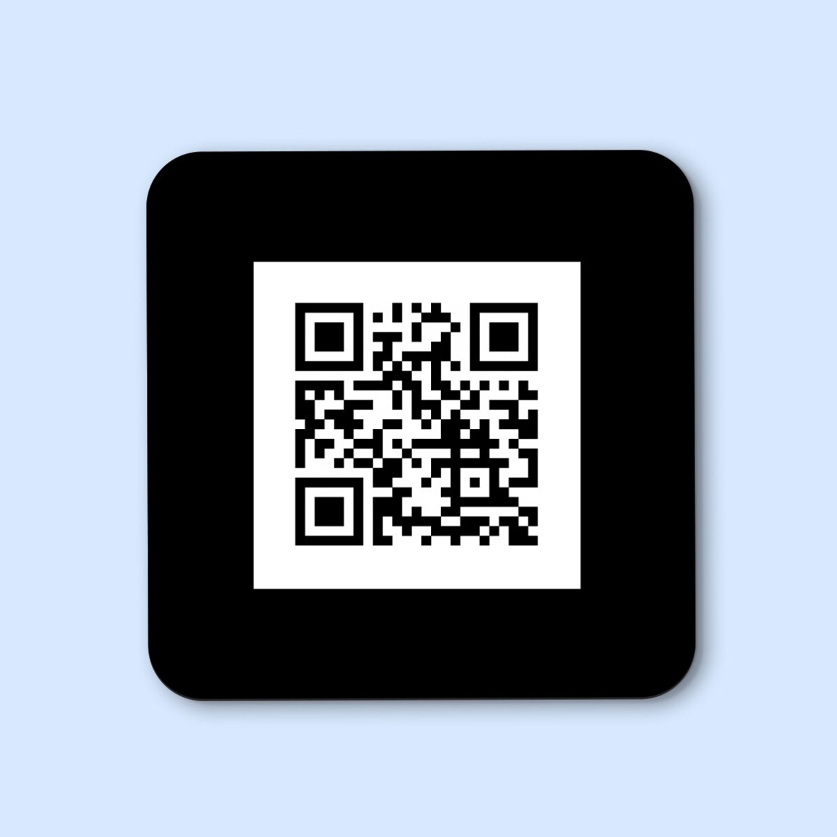 Personalisierter Glashalter mit QR-Code