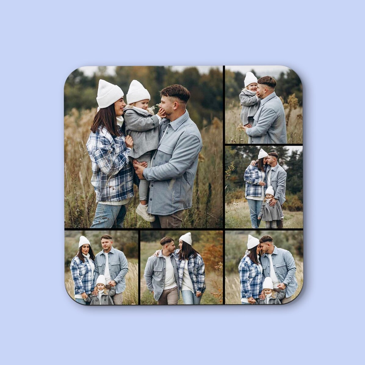 Personalisierter Gläserhalter mit 6 Fotos