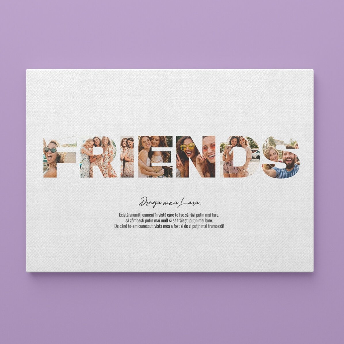 Individuell gestaltetes Landschaftsbild mit 7 Fotos und Text – FRIENDS