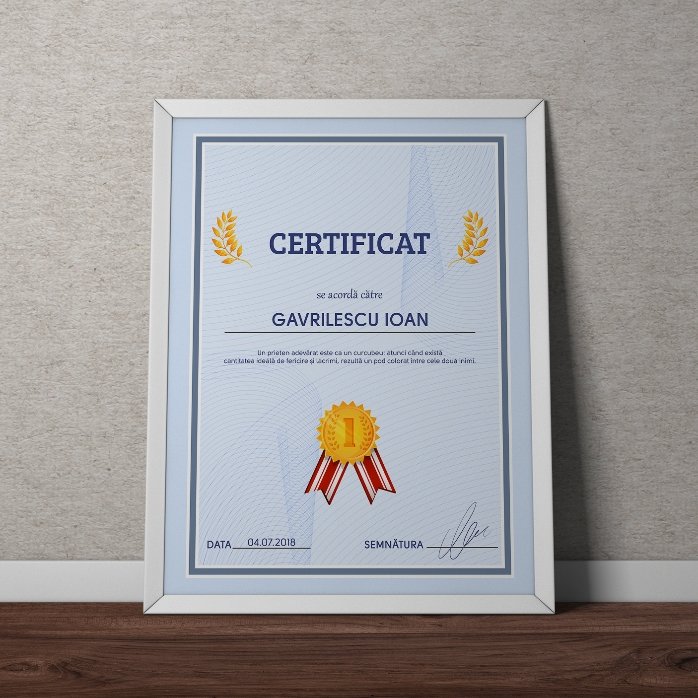 Personalised painting - Certificate of appreciation