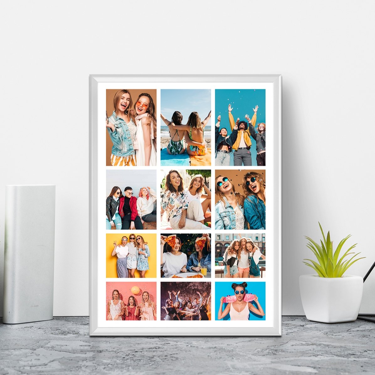 Individuell gestaltetes Bild mit 12 stilvollen Fotos