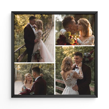 Personalised picture frame with 4 photos