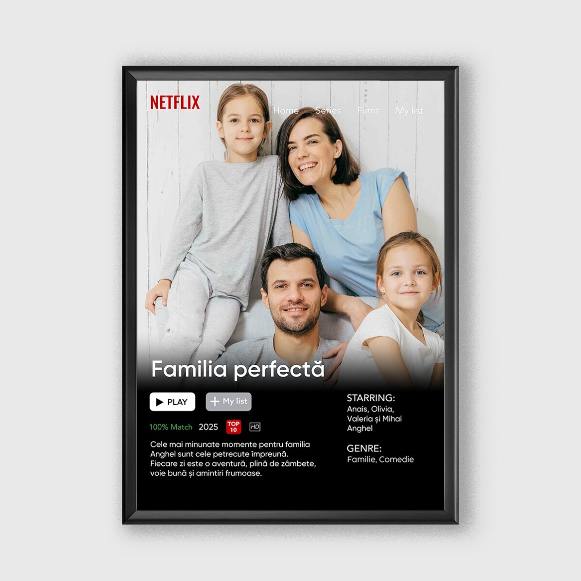 Individuell gestaltetes Bild mit Foto und Botschaft – Film