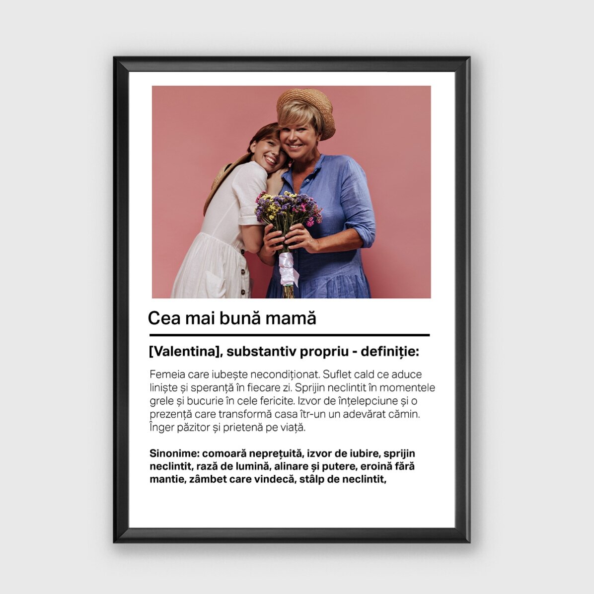 Individuell gestaltetes Bild mit Foto und Text – Definition