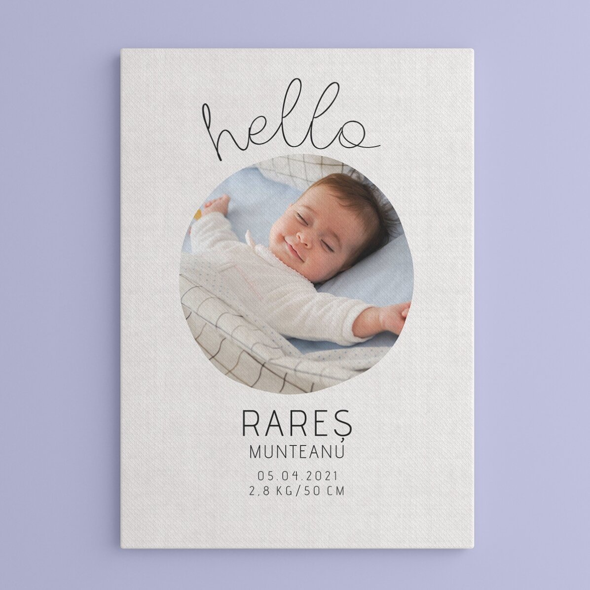 Individuell gestaltetes Bild mit Text und einem Foto – Hello to you