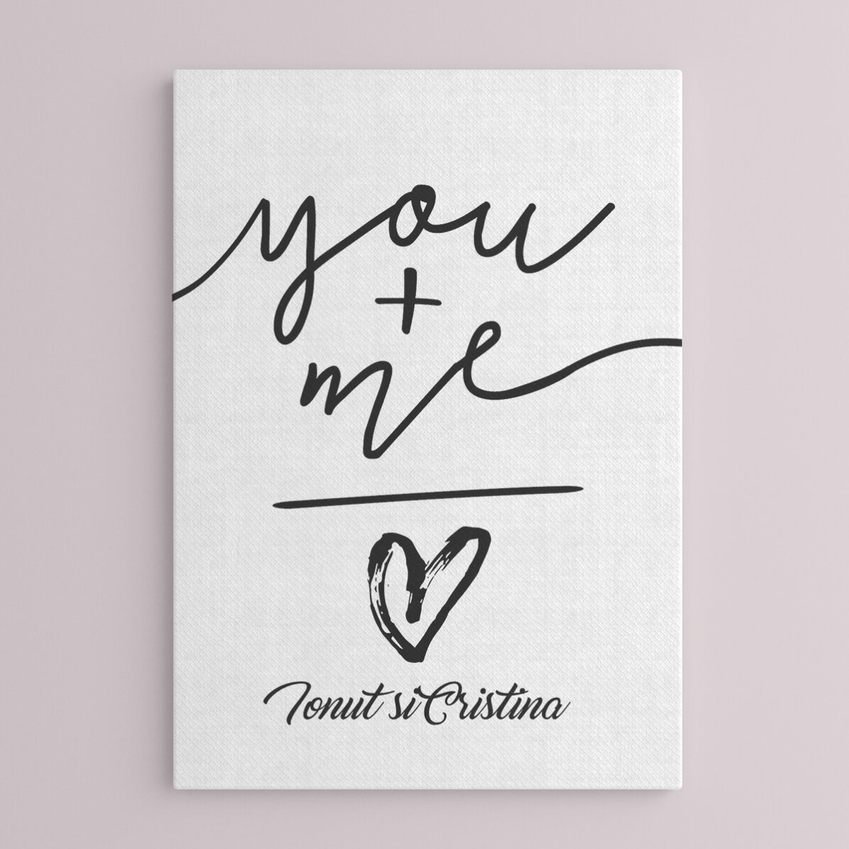 Personalised painting - you + me