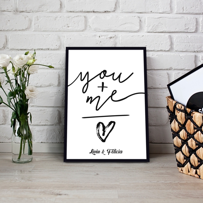 Personalised painting - you + me