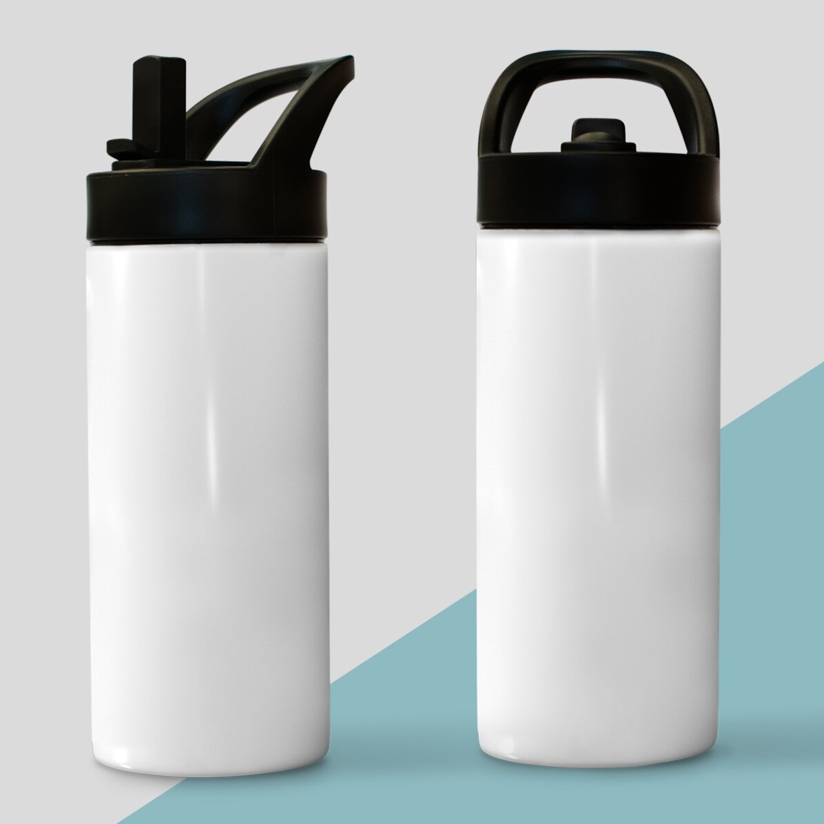 Thermoskanne mit Griff und personalisiertem Strohhalm mit deinem Motiv