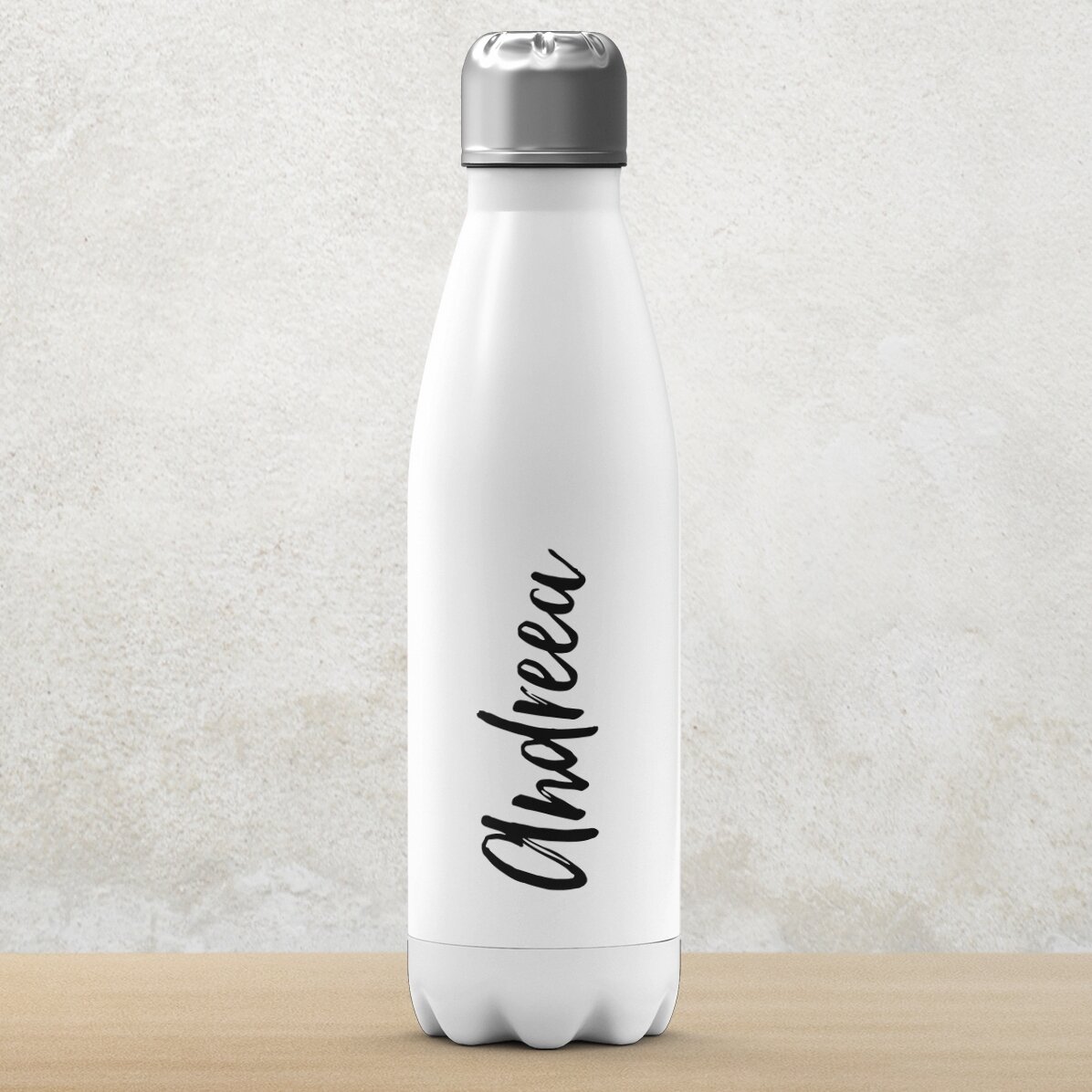 Thermos with white base personalised with your name