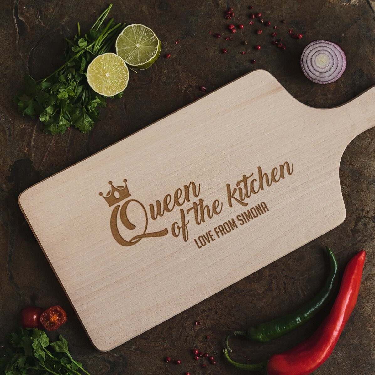 Maßgeschneidertes Schneidebrett – Queen Of The Kitchen