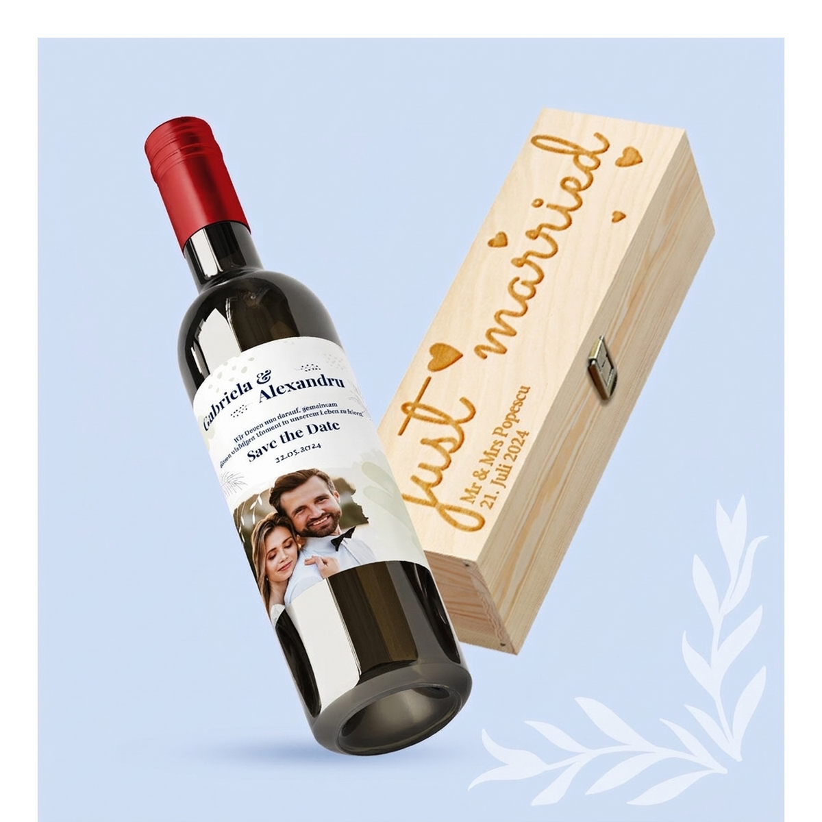 Weine und Weinkisten für die Hochzeit