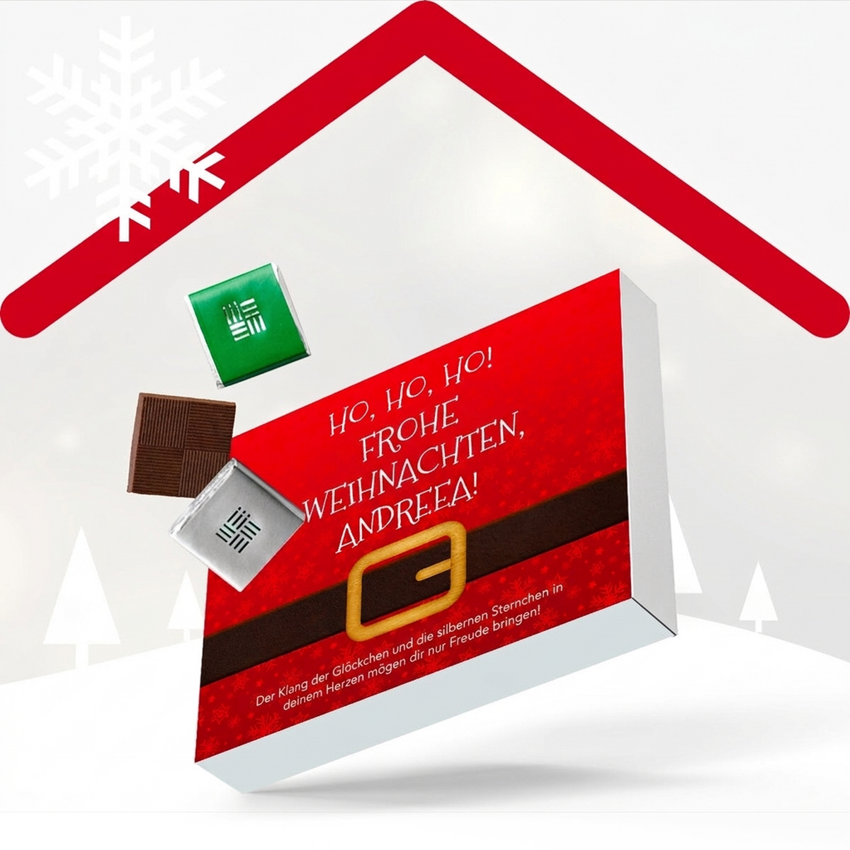 Personalisierte Weihnachtspralinenschachteln