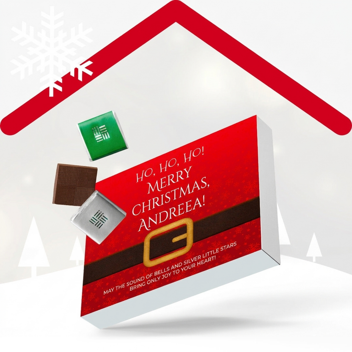 Personalisierte Weihnachtspralinenschachteln