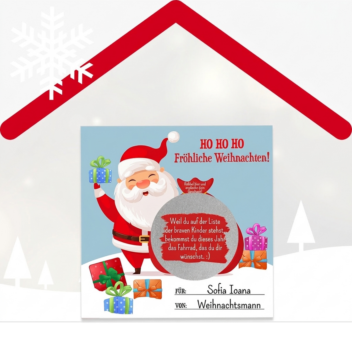 Weihnachts-Rubbelkarten