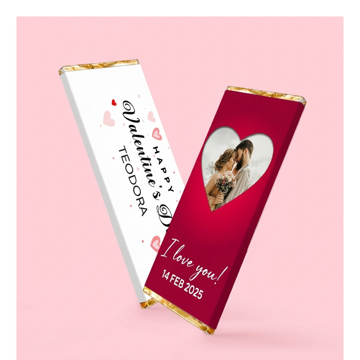 Mini-Schokoladentafeln zum Valentinstag