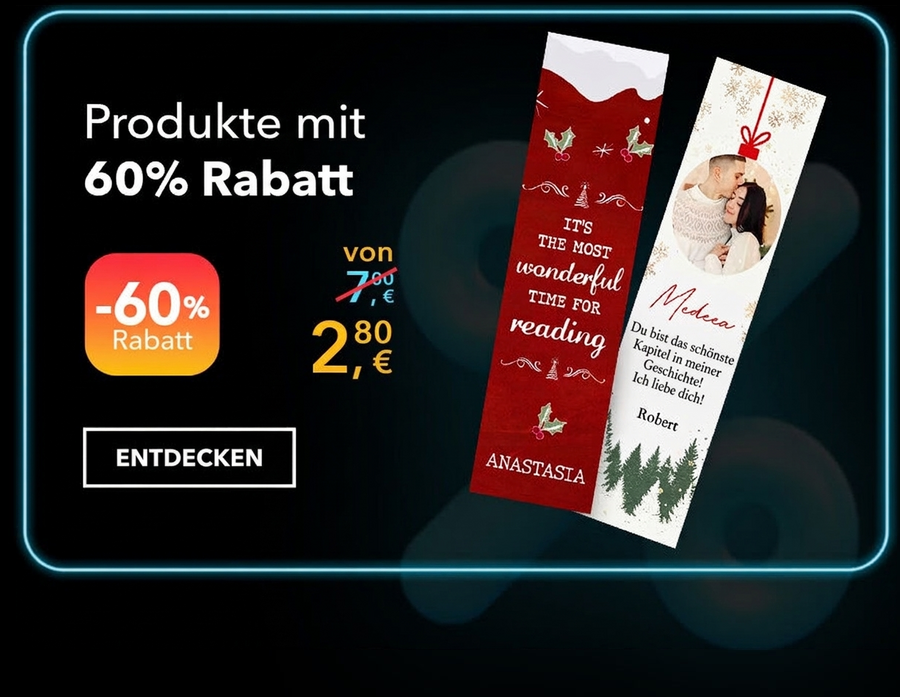 Personalisierte Geschenke mit 60 % Rabatt – Black Friday