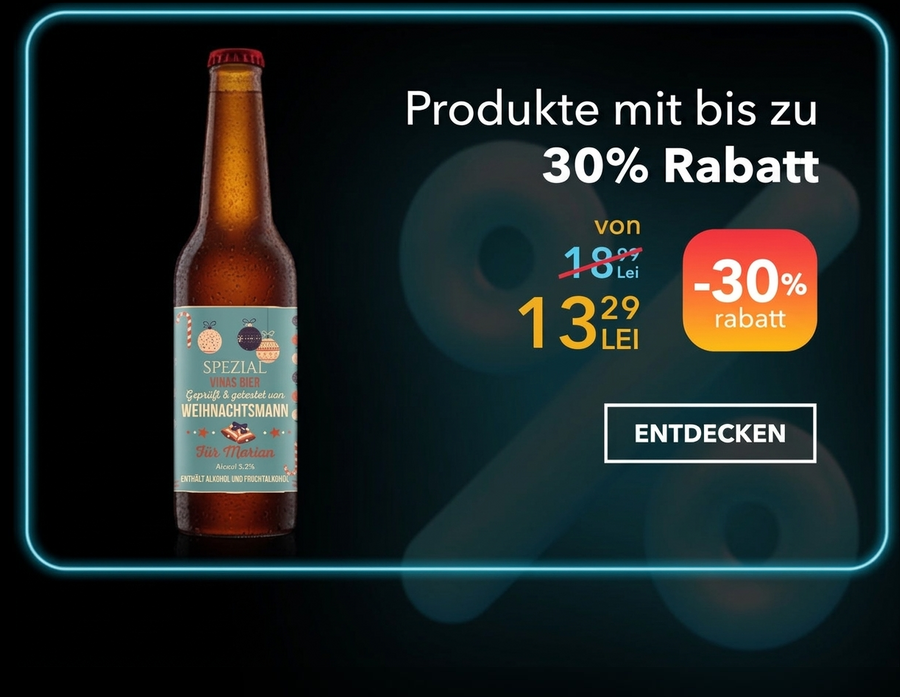 Personalisierte Geschenke mit 30 % Rabatt – Black Friday