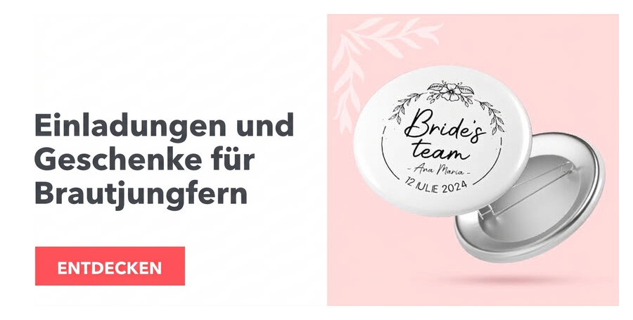 Einladungen und Geschenke für die Brautjungfern