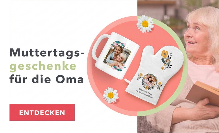 Personalisierte Geschenke zum 8. März für die Großmutter