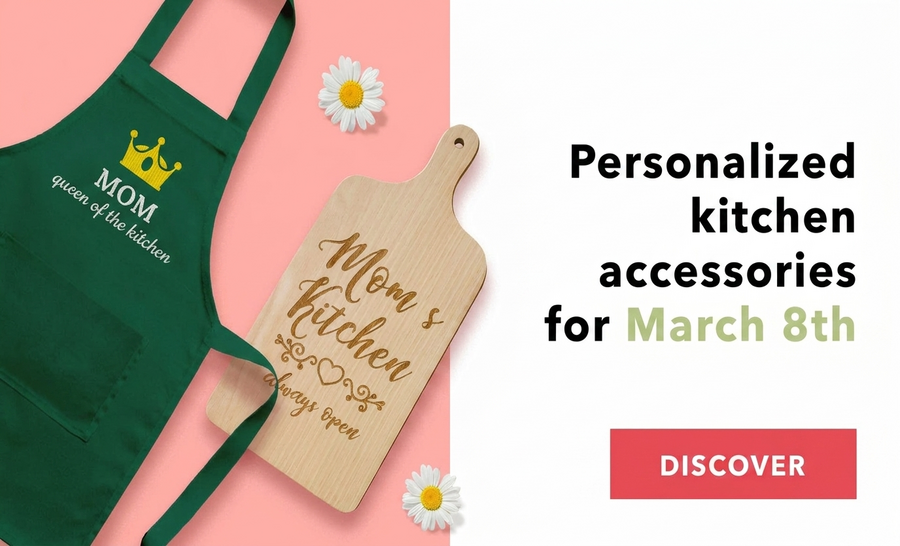 Personalisierte Küchenaccessoires zum 8. März
