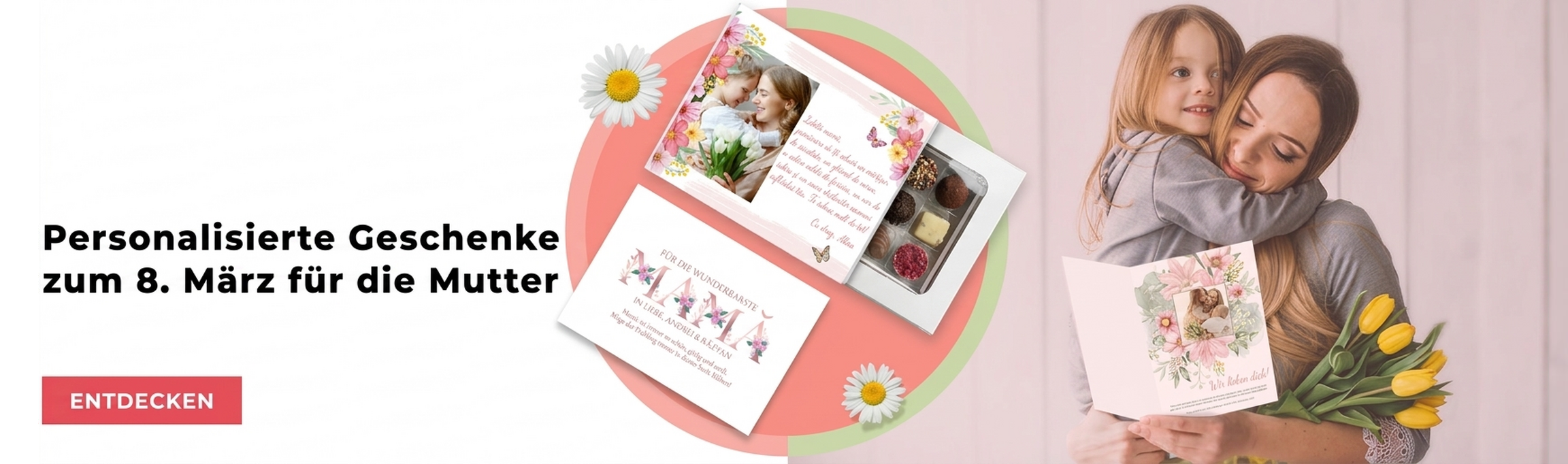 Personalisierte Geschenke zum 8. März für die Mutter