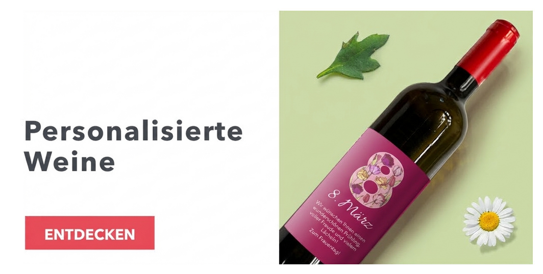 Personalisierte Weine zum 8. März
