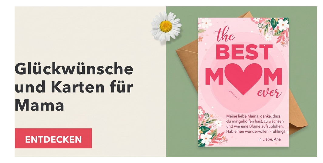 Grußkarten und Karten für die Mutter