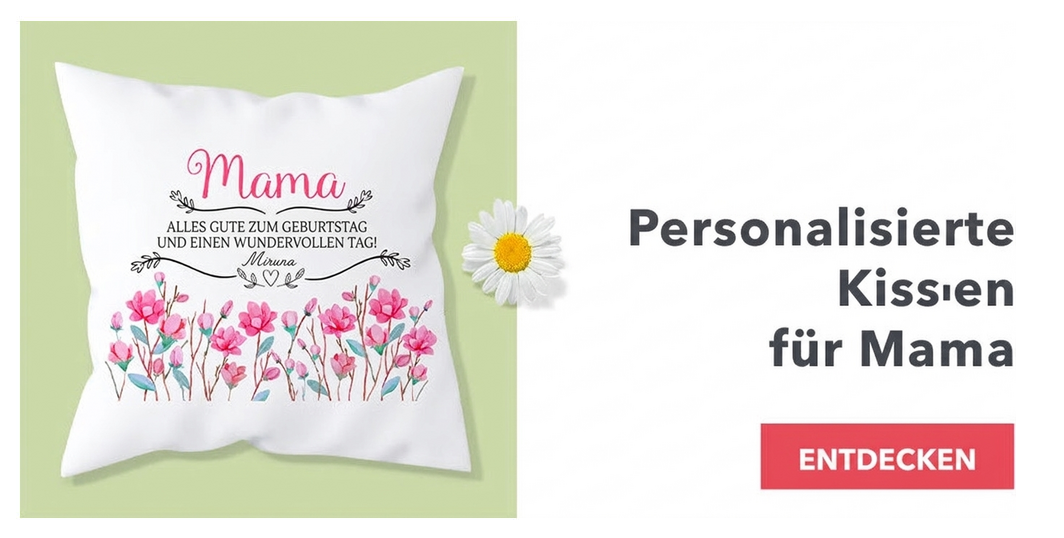 Personalisierte Kissen zum 8. März