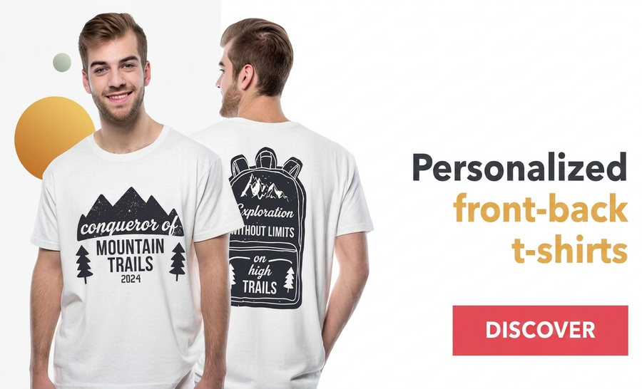 Personalisierte T-Shirts – Vorder- und Rückseite