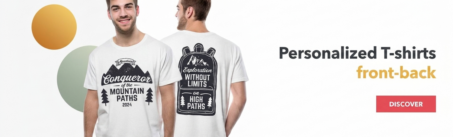 Personalisierte T-Shirts – Vorder- und Rückseite