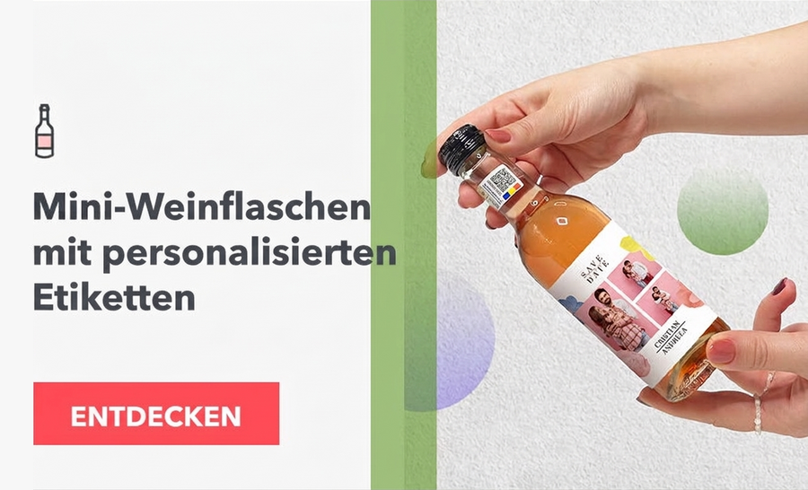 Personalisierte Mini-Weinfläschchen