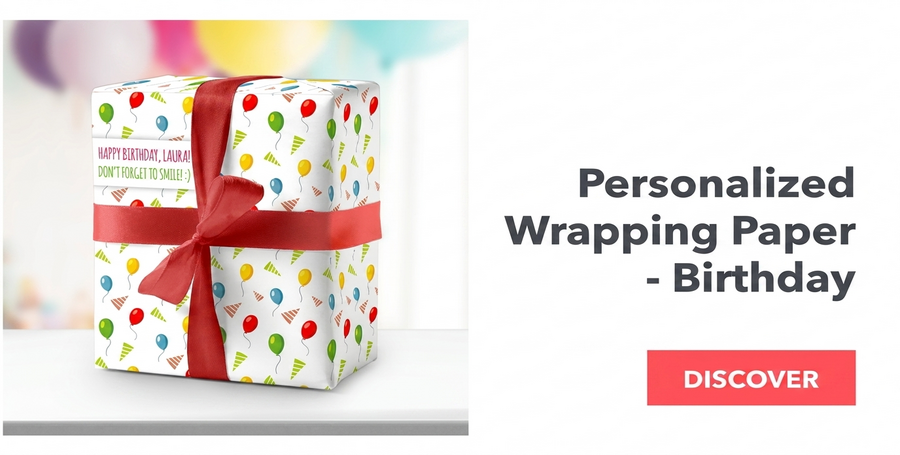 Personalisiertes Geschenkpapier – Geburtstag