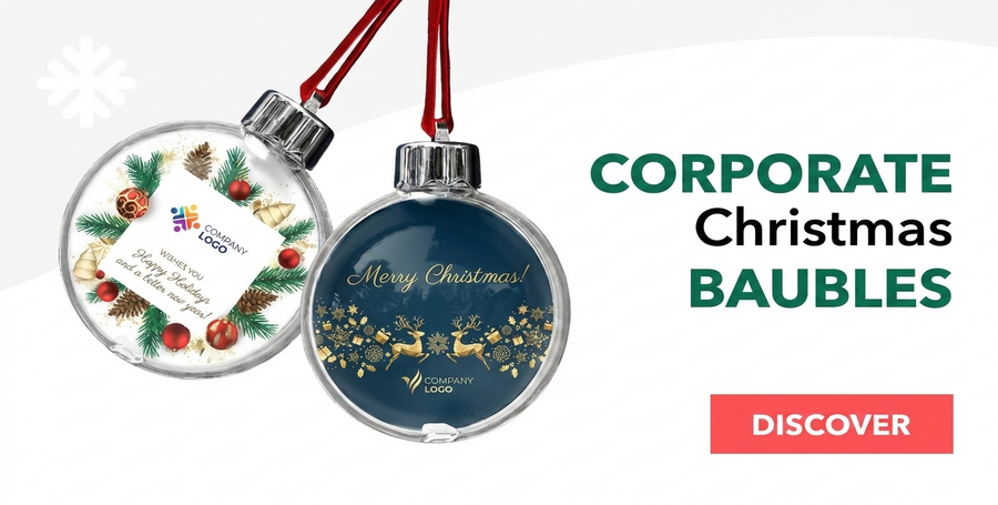 Personalisierte Weihnachtskugeln für Unternehmen