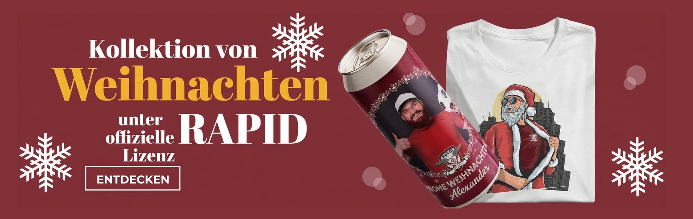 Personalisierte Weihnachtsgeschenke unter der offiziellen Lizenz des FC Rapid 1923