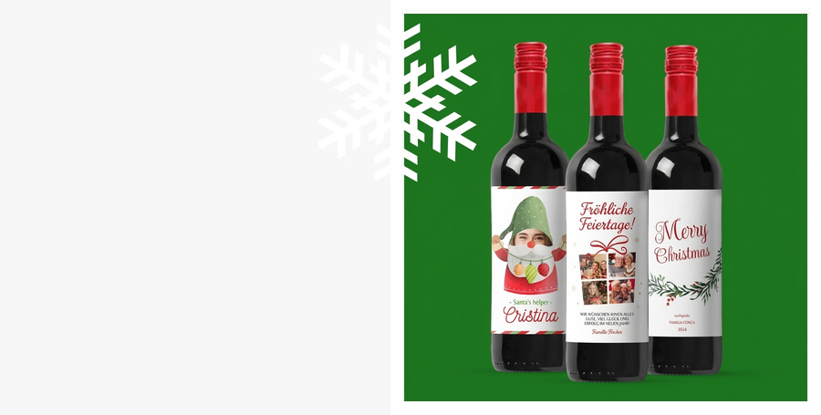 Personalisierter Weihnachtswein
