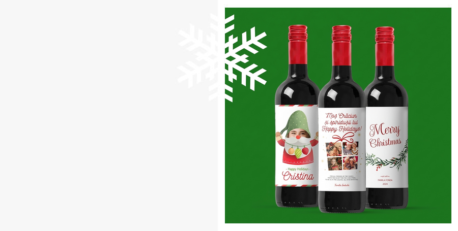Personalisierter Weihnachtswein