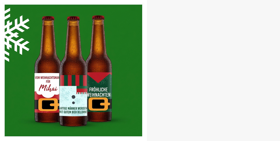 Personalisiertes Weihnachtsbier