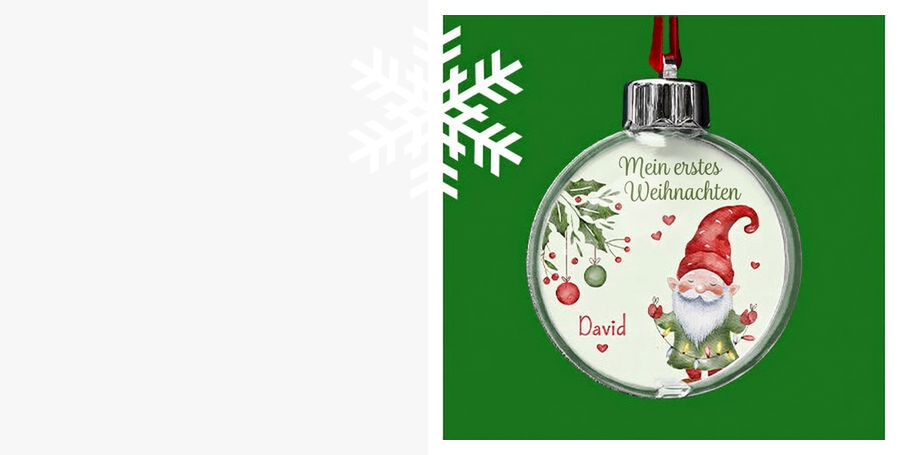 Personalisierte Weihnachtskugeln