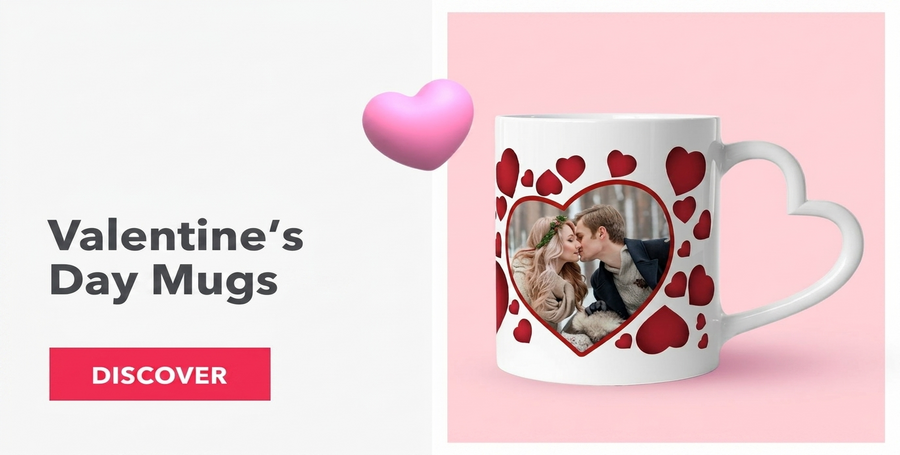 Tassen zum Valentinstag