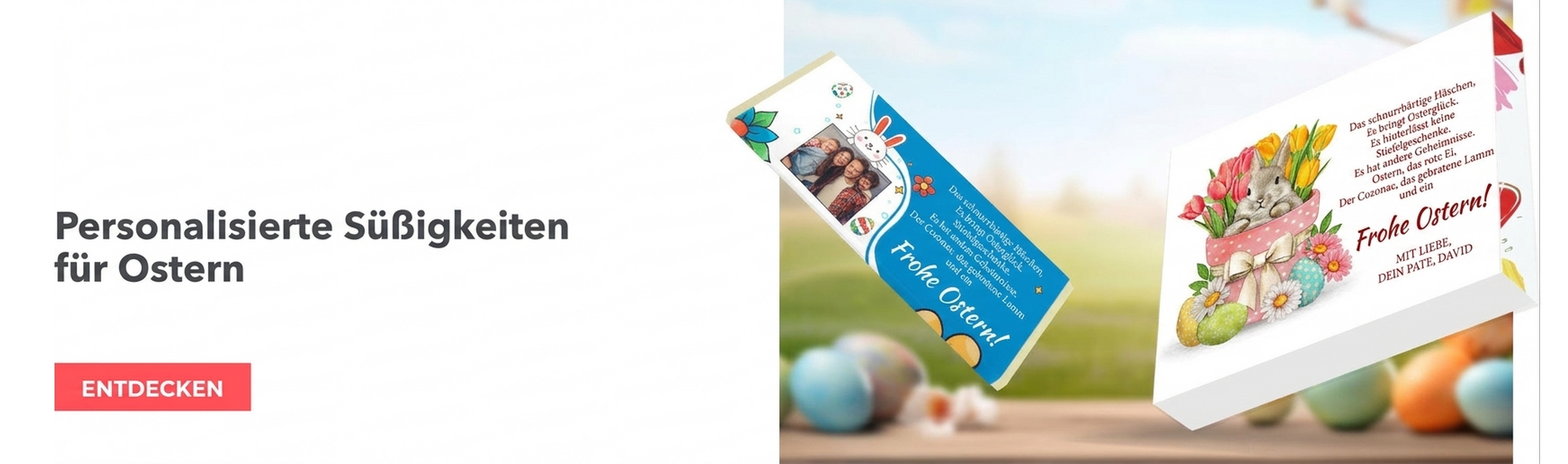 Personalisierte Süßigkeiten zu Ostern