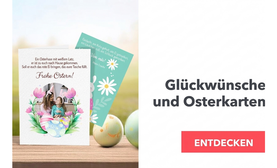 Personalisierte Grußkarten und Karten zu Ostern