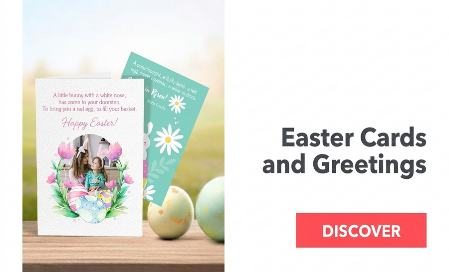Personalisierte Grußkarten und Karten zu Ostern