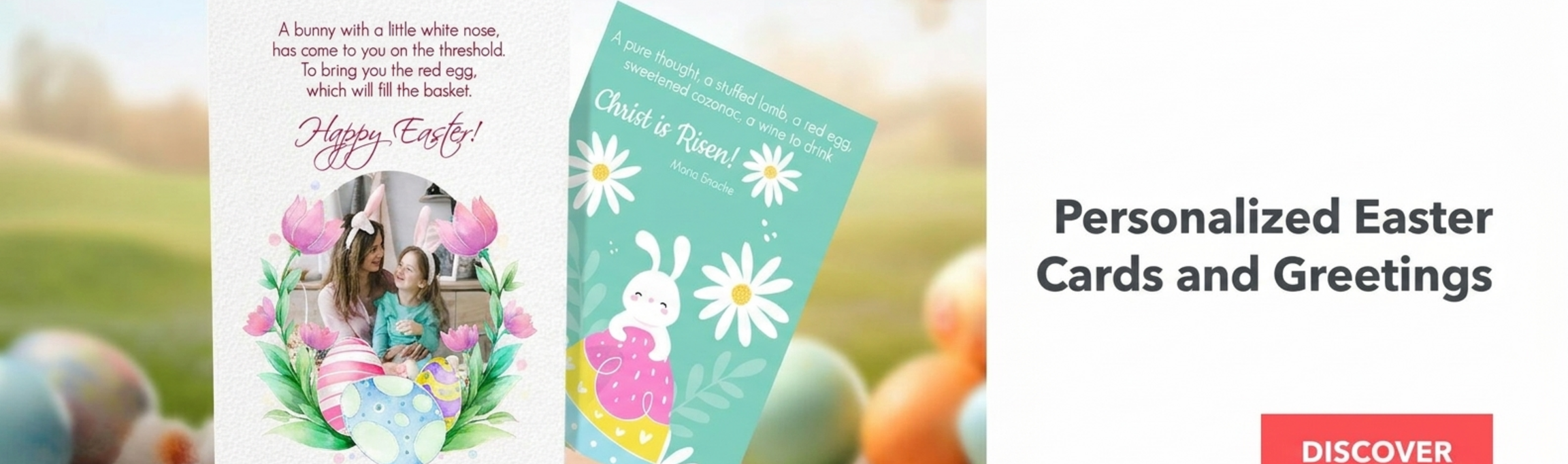 Personalisierte Grußkarten und Karten zu Ostern