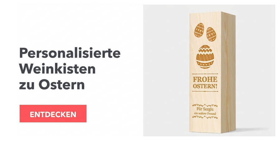 Personalisierte Weinkisten für Ostern