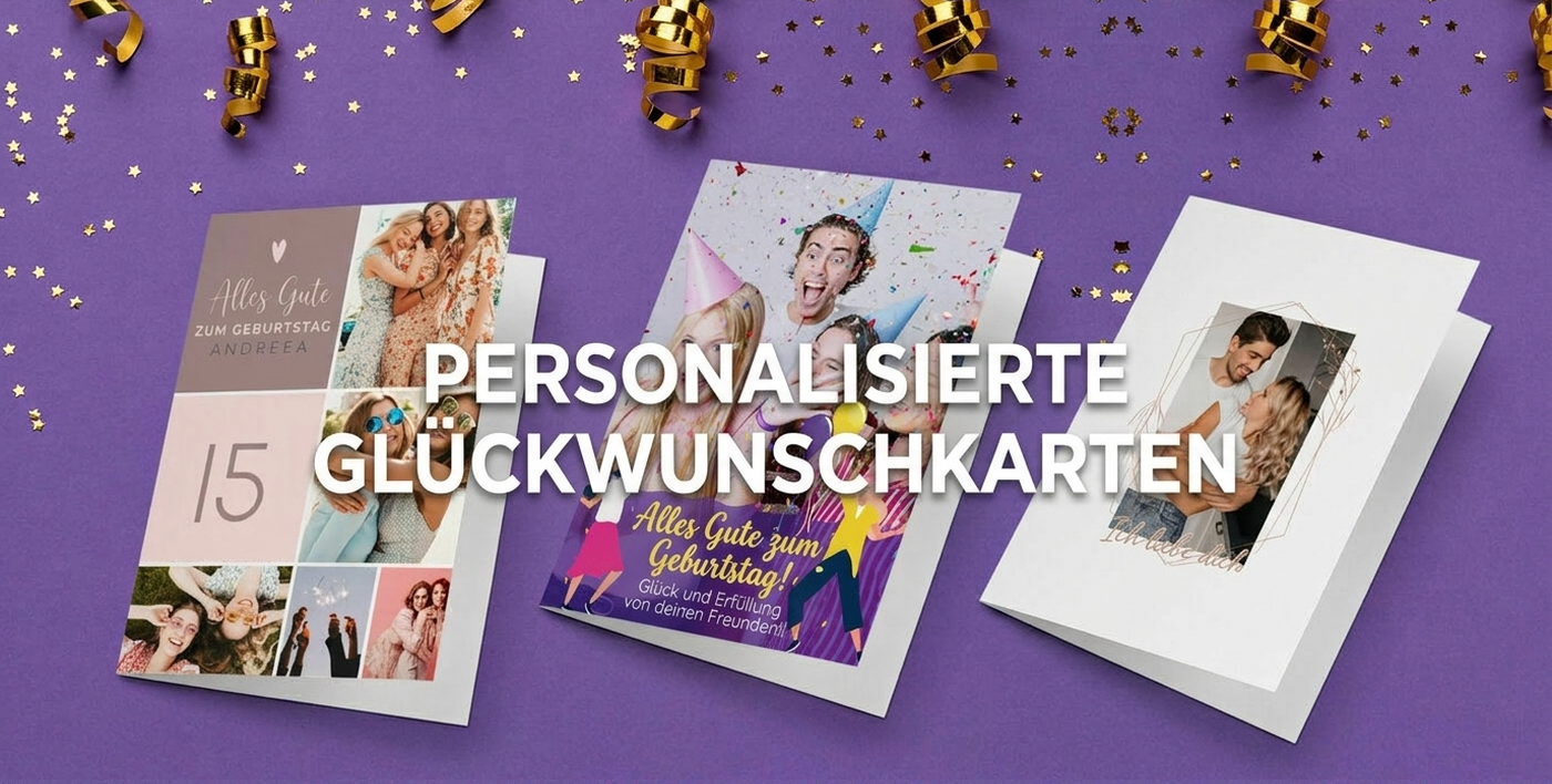 Personalisierte Grußkarten und Karten