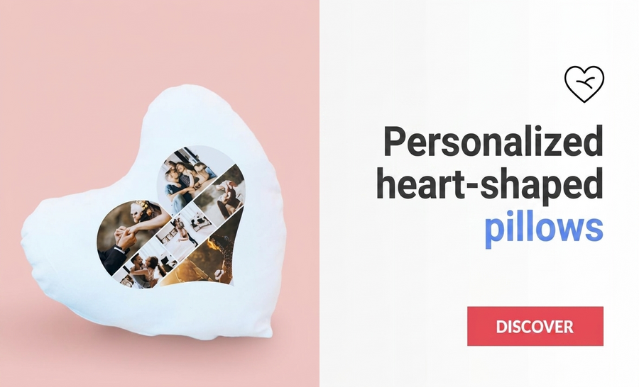 Personalisierte Kissen in Herzform